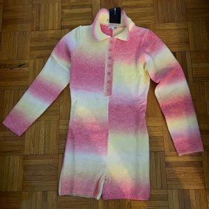 Fashion Nova ombré knit short romper